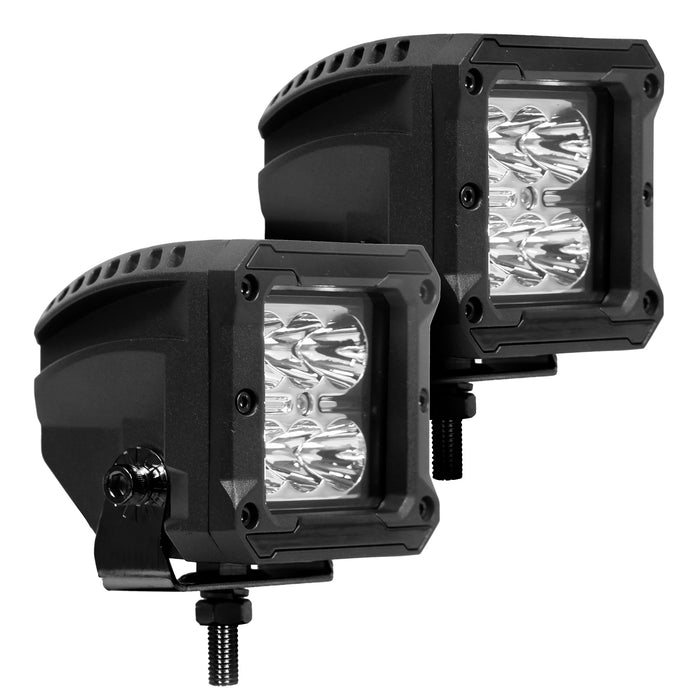 Go Rhino 751803023SCS Bright Series Lights - Pair of 3x3 Cube Spot Light Kit - Truck Part Superstore