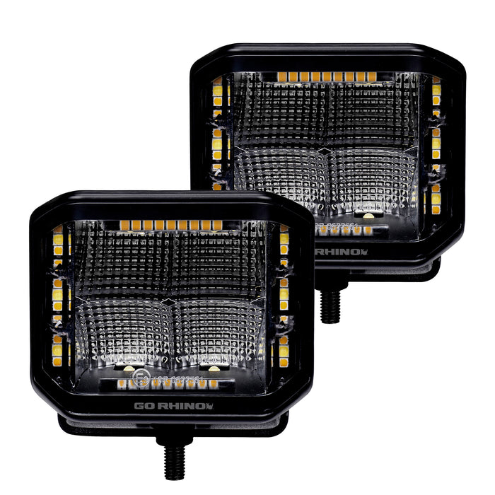Go Rhino 750700322FCS Available in spot or flood optics, these lights emit a bright white 5700K beam. - Truck Part Superstore
