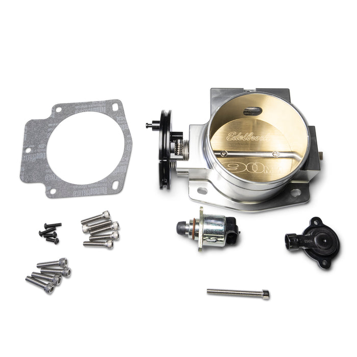 Edelbrock 3970 Edelbrock Victor LS Series 90mm Throttle Body, Satin - Truck Part Superstore