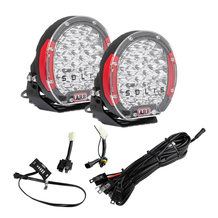 ARB SJB36FKIT Includes 2 Solis Flood Beam Driving Lights and 1 Wiring Loom - Truck Part Superstore