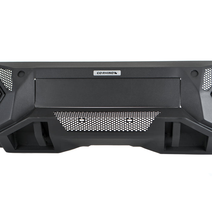 Go Rhino 341301T Low profile steel bumper with powered light mount protects front of vehicle - Truck Part Superstore