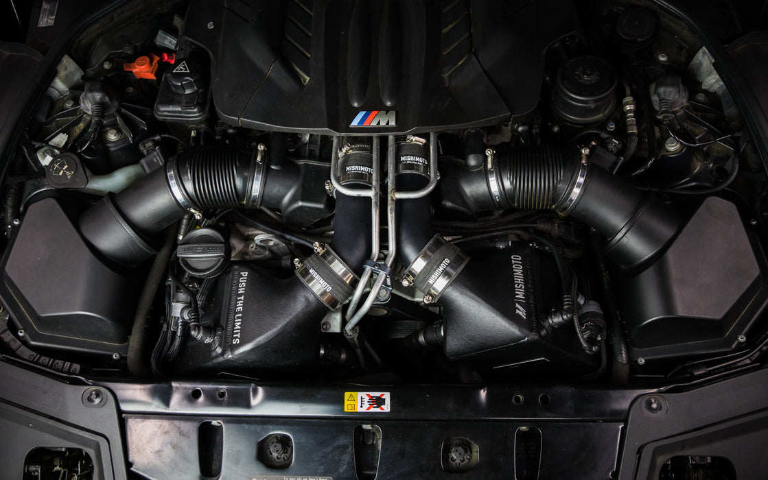 Mishimoto MMICP-F10-12MWBK Mishimoto Charge Pipes, Fits BMW F1X M5/M6 2012-2018, Micro Wrinkle Black - Truck Part Superstore