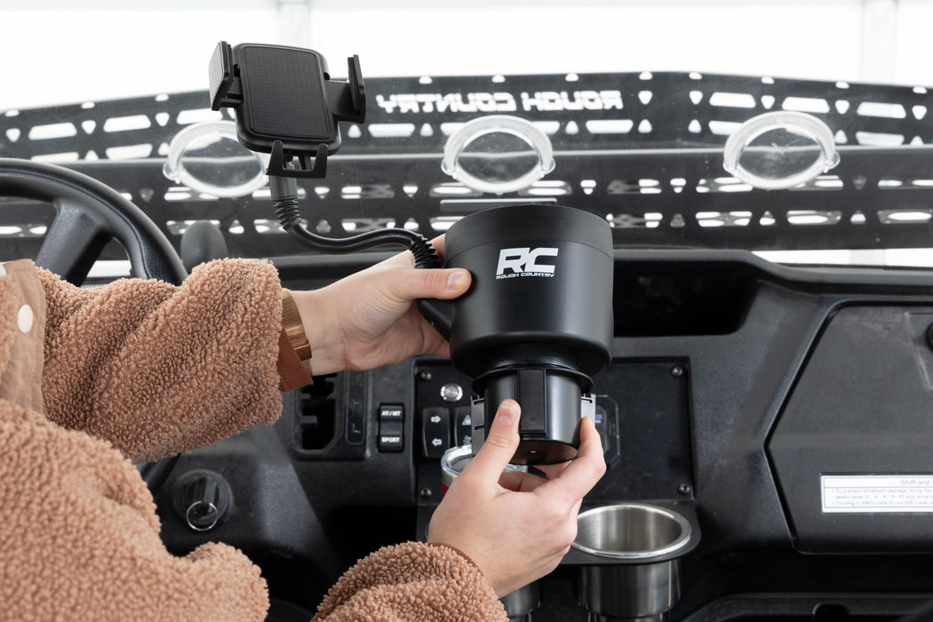 Rough Country J5054 2 in 1 Expanding Cup and Phone Holder - Truck Part Superstore