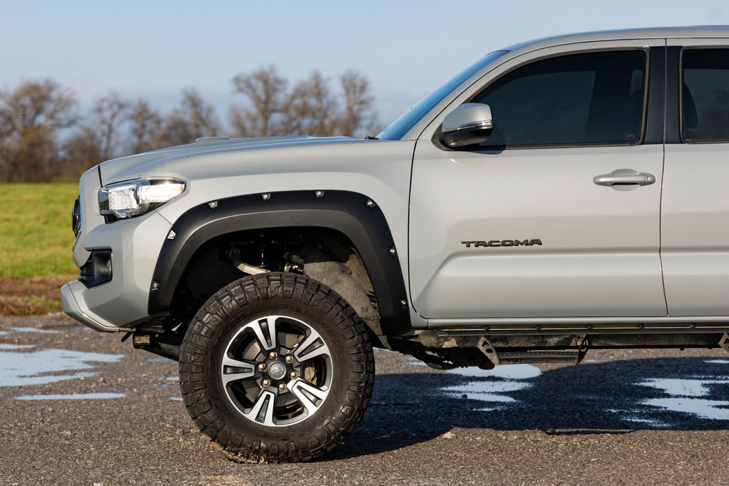 Rough Country F-T11621A Pocket Fender Flares - Toyota Tacoma 2WD/4WD (2016-2023) - Truck Part Superstore