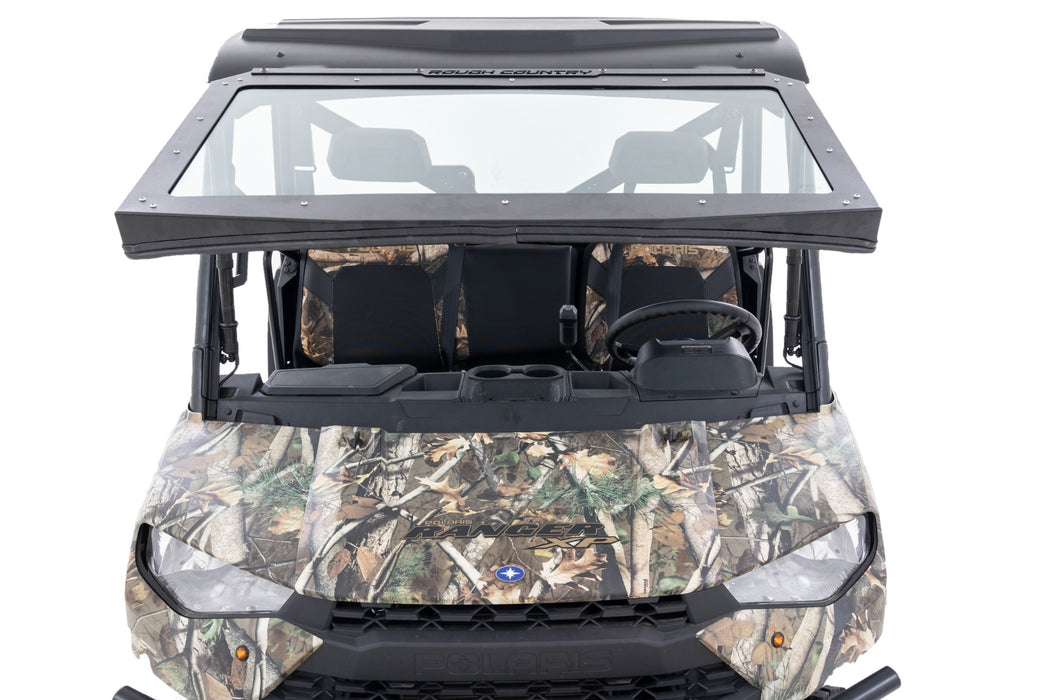 Rough Country 98317221 Flip Glass Windshield - Power - Polaris Ranger XP1000/1000 4WD (17-22) - Truck Part Superstore
