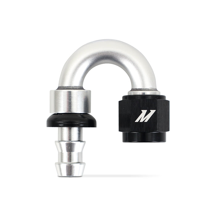 Mishimoto MMFT-PL-6180 Mishimoto Push-Lock Fitting, -6AN, 180-Degree - Truck Part Superstore