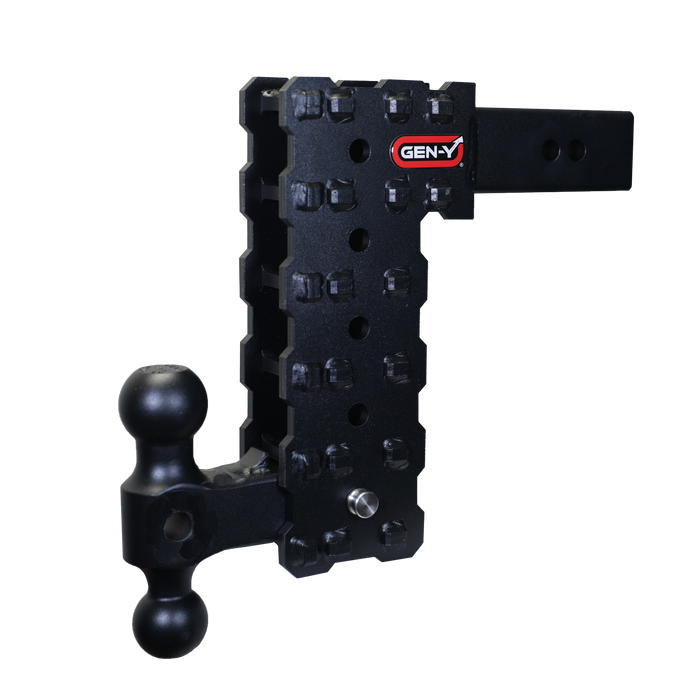 GEN-Y Hitch GH-2415X PHANTOM-X 2.5" Solid Shank 10" Drop 1.6K TW 16K Hitch & GH-051 Dual-Ball Mount - Truck Part Superstore