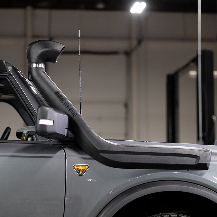 Mishimoto MMAI-BR-21NS Borne Off-Road Snorkel, fits 2021+ Ford Bronco 2.3L/2.7L with stock air intake - Truck Part Superstore