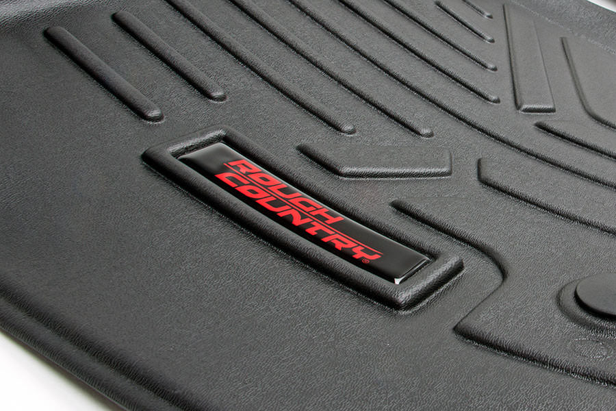 Rough Country M-51515 Floor Mats Front Row Buckets w/Factory Under Seat Storage Ford F-150 2WD/4WD (15-23) Rough Country - Truck Part Superstore