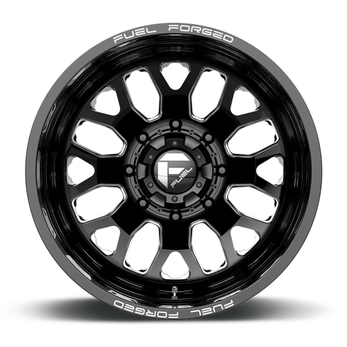 Fuel Mono DE1924201845 D19 24X12 8X180 GL-BLK-MIL -50MM - Truck Part Superstore