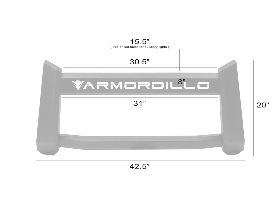 Armordillo USA 8714126 2010-2018 Dodge Ram 2500/3500 BR1 Bull Bar - Matte Black - Truck Part Superstore