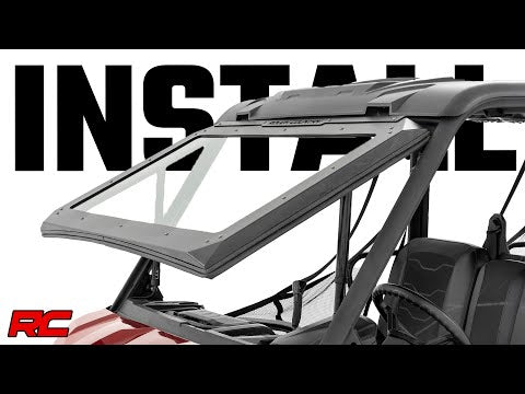 Rough Country 98318213 Flip Glass Windshield - Power - Can-Am Defender 4WD (16-22) - Truck Part Superstore