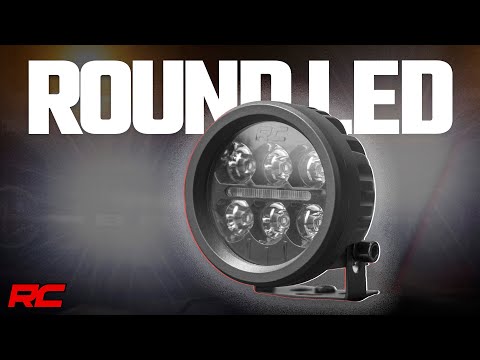 Rough Country 70900 Black Series Round LED Light Pair 3.5 Inch Amber DRL Rough Country - Truck Part Superstore