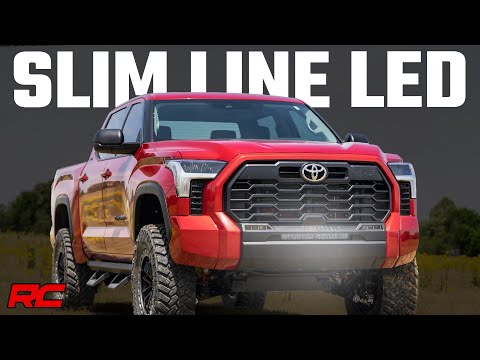 Rough Country 71077 LED Light - Bumper Mount - 20" Black Slim Line - Toyota Tundra (22-23) - Truck Part Superstore