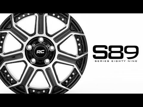 Rough Country 89201006 89 Series Wheel One-Piece Black Machined Gun Metal 20x10 8x180 -19mm Rough Country - Truck Part Superstore