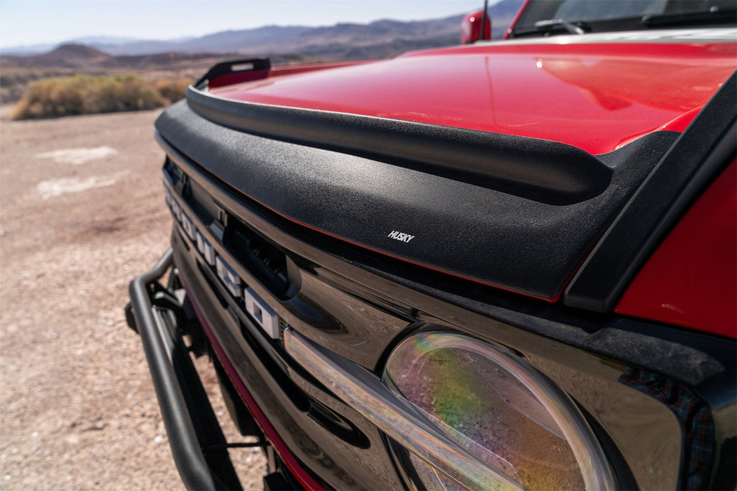Husky Liners 2830183 Aeroskin II Hood Protector; Matte Black Low Profile for Select Ford Bronco