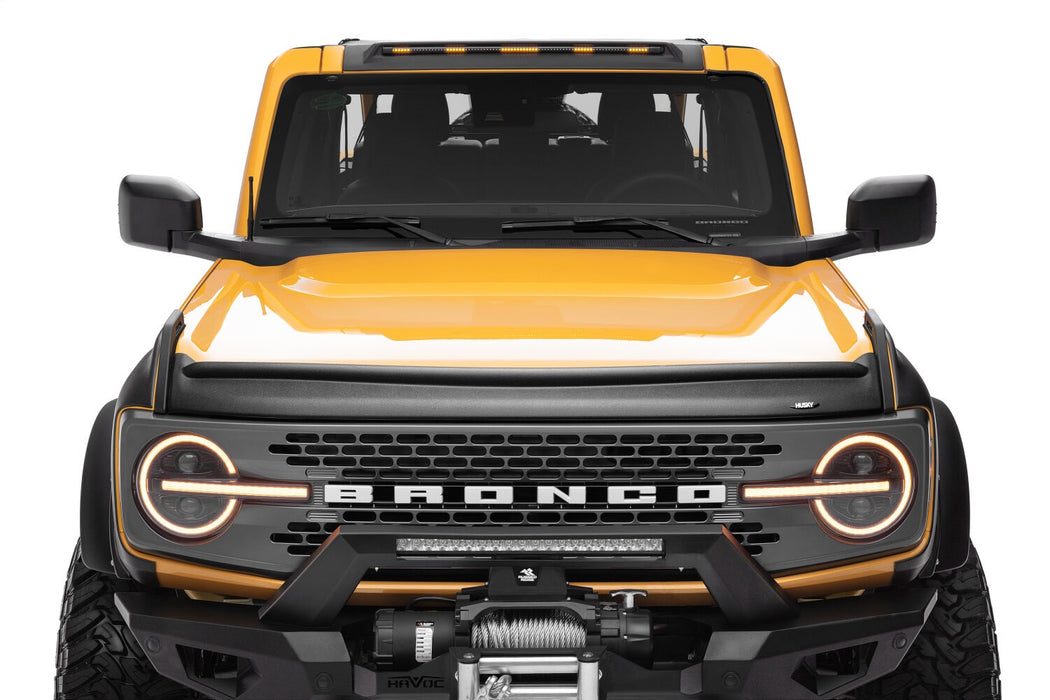 Husky Liners 2830188 Aeroskin II Hood Protector; Matte Black Low Profile for Select Ford Bronco Sport