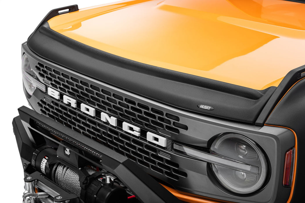 Husky Liners 2830183 Aeroskin II Hood Protector; Matte Black Low Profile for Select Ford Bronco