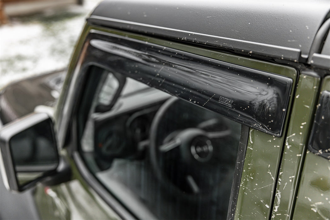 Husky Liners 2854066 Low Profile Ventvisor Deflector; Smoke; Outside Mount; 4 pc. for Select Jeep Gladiator, Jeep Wrangler