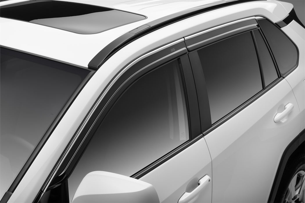 Husky Liners 2884056 Low Profile Ventvisor Deflector; Smoke with Chrome Trim; Outside Mount; 4 pc. for Select Toyota RAV4