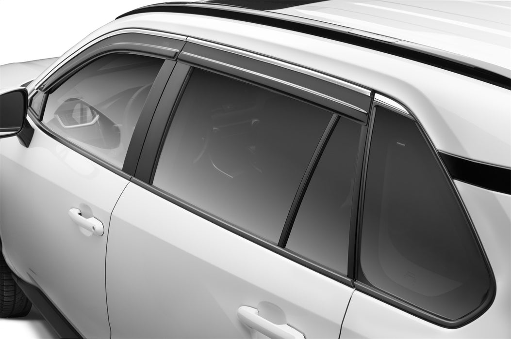 Husky Liners 2884074 Low Profile Ventvisor Deflector; Smoke with Chrome Trim; Outside Mount; 4 pc. for Select Kia Sorento