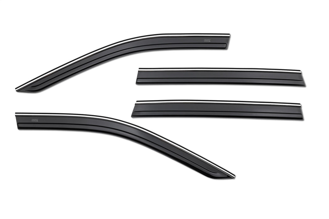 Husky Liners 2884074 Low Profile Ventvisor Deflector; Smoke with Chrome Trim; Outside Mount; 4 pc. for Select Kia Sorento