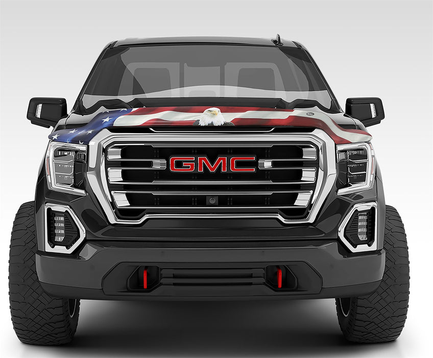 Husky Liners 2818947 Husky Liners Eagle American Flag Bug Shield Hood Protector for Select GMC Sierra HD, GMC Sierra HD