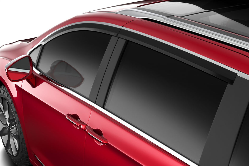 Husky Liners 2884062 Low Profile Ventvisor Deflector; Smoke with Chrome Trim; Outside Mount; 4 pc. for Select Chrysler Pacifica