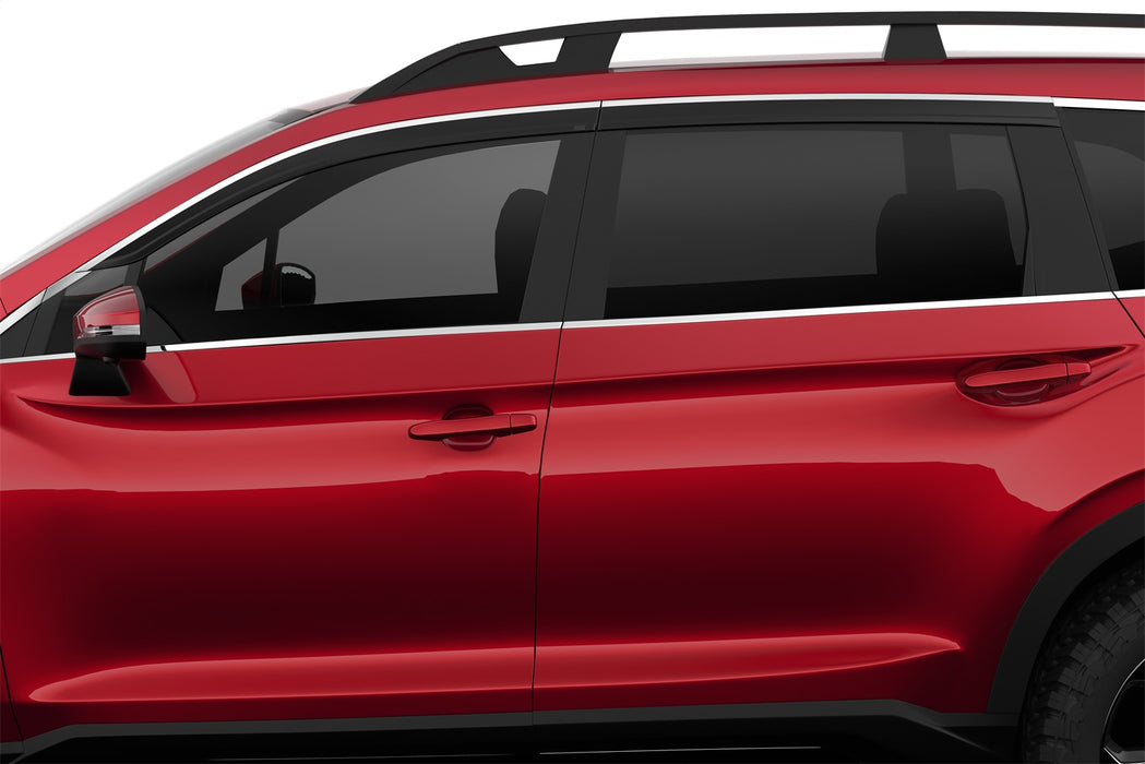 Husky Liners 2884063 Low Profile Ventvisor Deflector; Smoke with Chrome Trim; Outside Mount; 4 pc. for Select Subaru Ascent