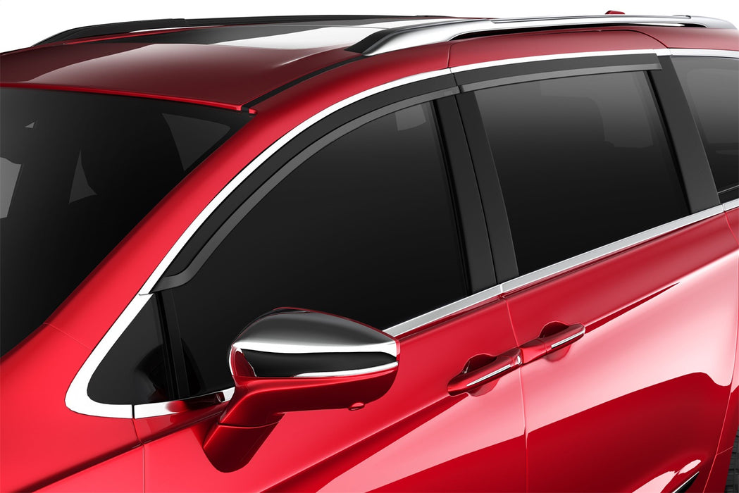 Husky Liners 2884062 Low Profile Ventvisor Deflector; Smoke with Chrome Trim; Outside Mount; 4 pc. for Select Chrysler Pacifica