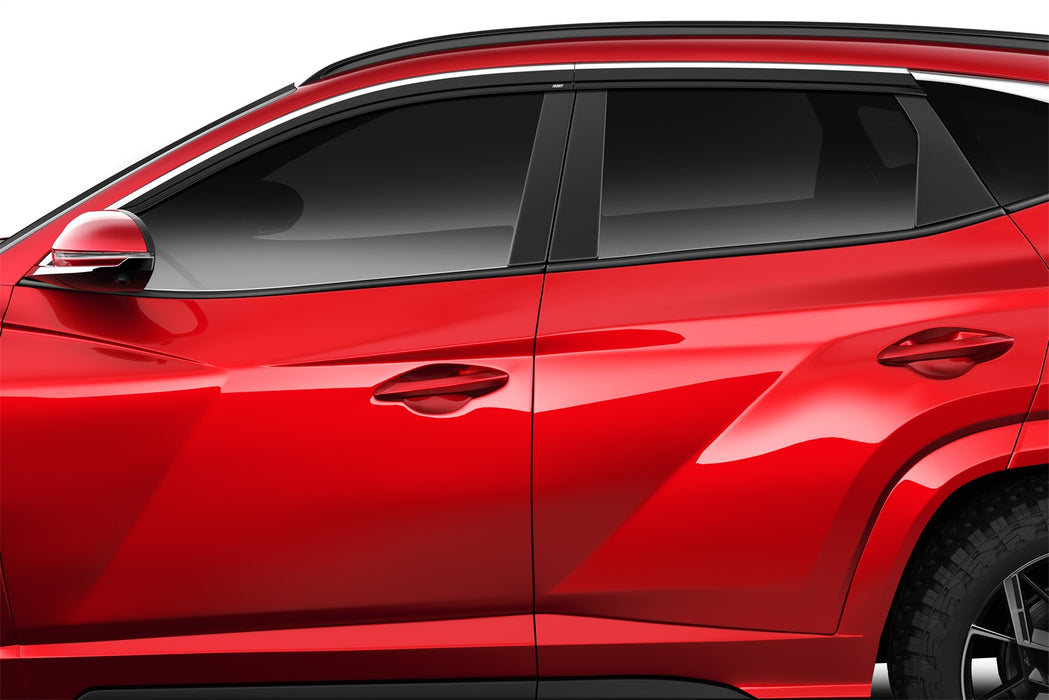 Husky Liners 2884068 Low Profile Ventvisor Deflector; Smoke with Chrome Trim; Outside Mount; 4 pc. for Select Hyundai Tucson