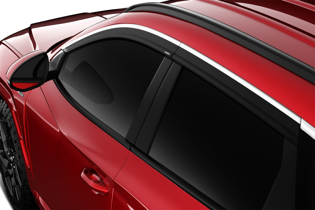 Husky Liners 2884068 Low Profile Ventvisor Deflector; Smoke with Chrome Trim; Outside Mount; 4 pc. for Select Hyundai Tucson