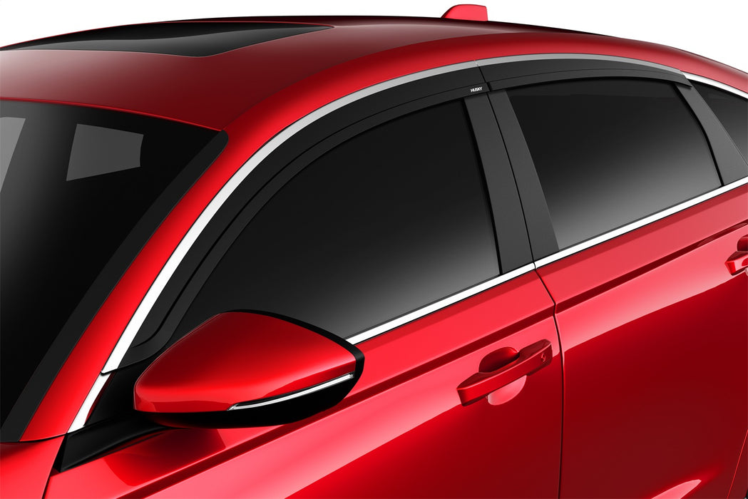 Husky Liners 2884067 Low Profile Ventvisor Deflector; Smoke with Chrome Trim; Outside Mount; 4 pc. for Select Honda Accord