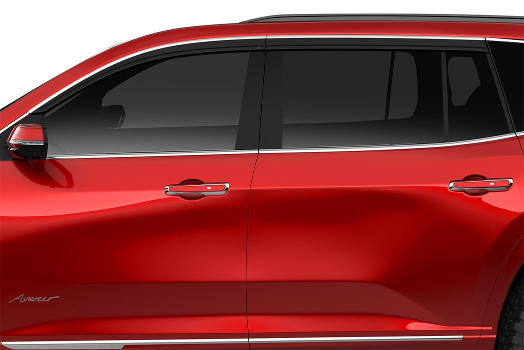 Husky Liners 2884066 Low Profile Ventvisor Deflector; Smoke with Chrome Trim; Outside Mount; 4 pc. for Select Buick Enclave