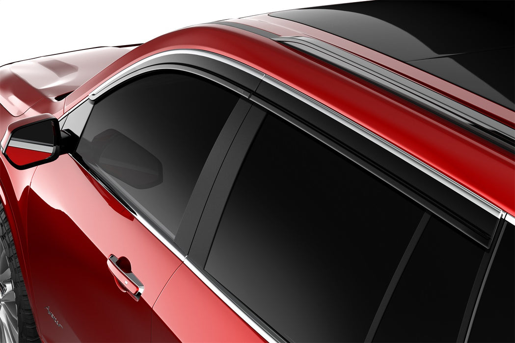 Husky Liners 2884066 Low Profile Ventvisor Deflector; Smoke with Chrome Trim; Outside Mount; 4 pc. for Select Buick Enclave