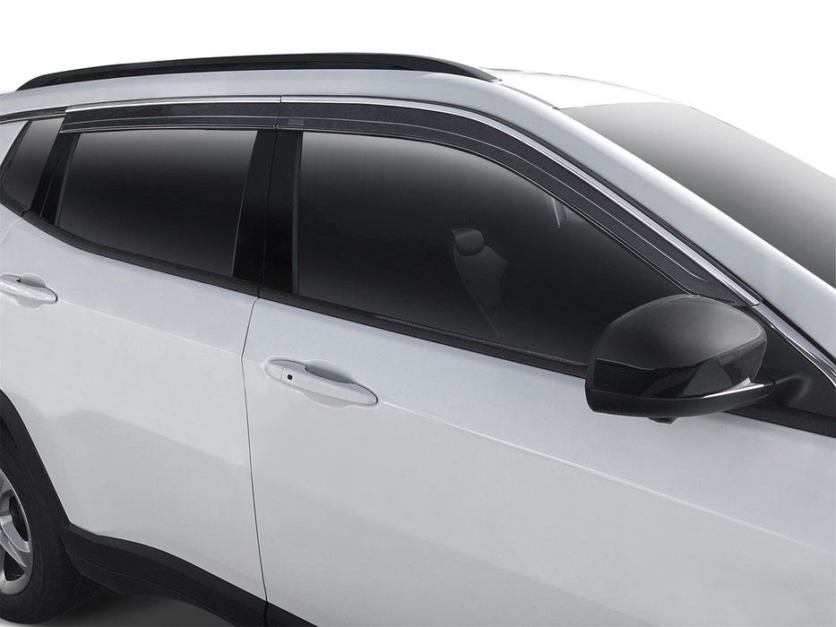 Husky Liners 2884034 Low Profile Ventvisor Deflector; Smoke with Chrome Trim; Outside Mount; 4 pc. for Select Kia K5