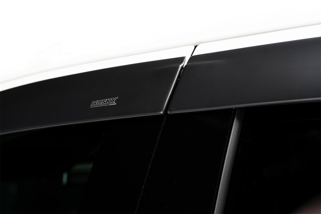 Husky Liners 2857007 Low Profile Ventvisor Deflector; Matte Black; Outside Mount; 4 pc. for Select Chevrolet Avalanche, Chevrolet Silverado 1500, Chevrolet Silverado HD, Chevrolet Silverado HD, Chevrolet Suburban 1500, Chevrolet Suburban 2500, GMC Sierra