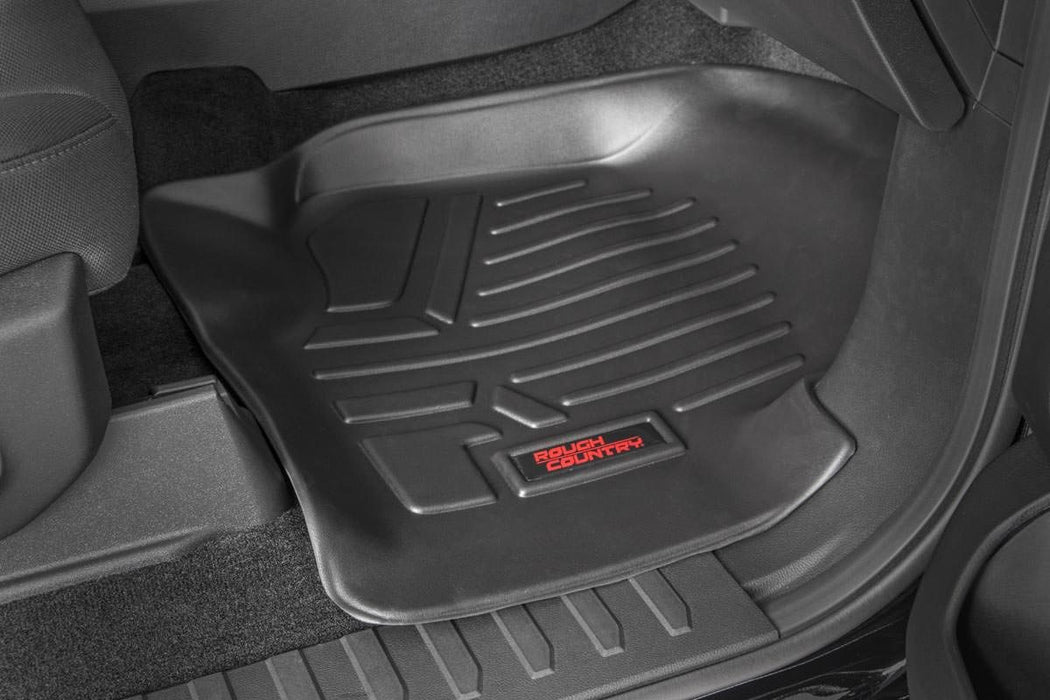 Rough Country M-51515 Floor Mats Front Row Buckets w/Factory Under Seat Storage Ford F-150 2WD/4WD (15-23) Rough Country - Truck Part Superstore