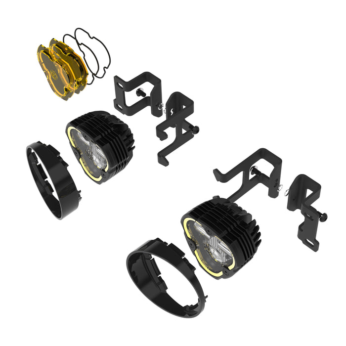 KC HiLiTES 97154 KC FLEX ERA 3 Dual Mode SAE Fog Lights 2-Light Master Kit Tacoma/4Runner/Tundra - Truck Part Superstore