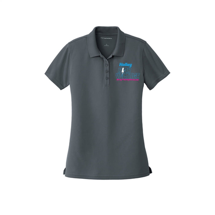 Holley 10393-XLHOL High Voltage Polo Shirt; Womens; XL; Gray; - Truck Part Superstore