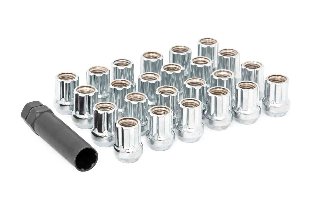 Rough Country 142024CHOE Lug Nut Set - M14x2.0 - 24 Qty - Chrome - Open End - Truck Part Superstore