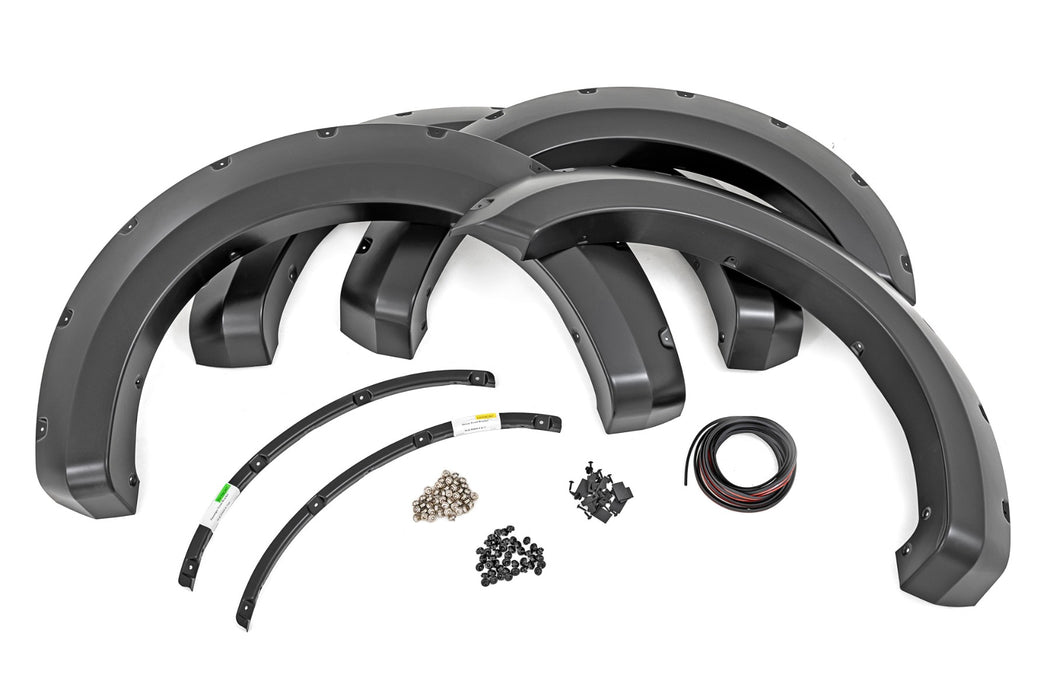 Rough Country F-F21112A Pocket Fender Flares Flat Black Ford Super Duty 2WD/4WD (17-22) Rough Country - Truck Part Superstore