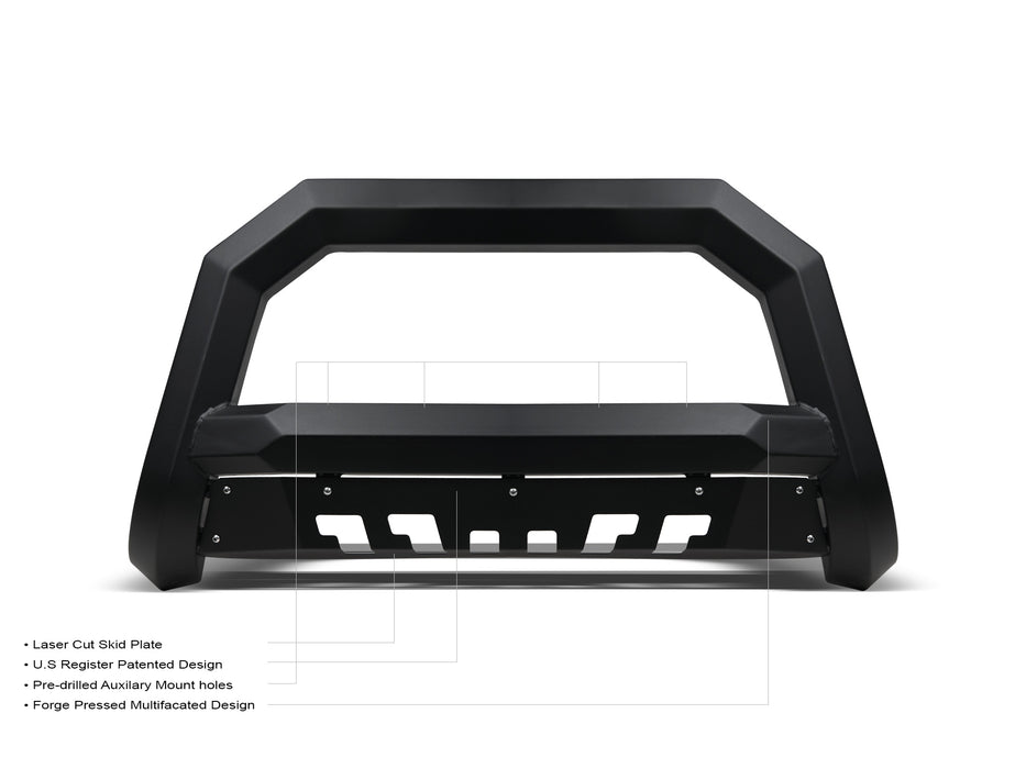 Armordillo USA 8719923 2019-2022 Chevrolet Silverado 1500 Rayden Bull Bar - Matte Black - Truck Part Superstore