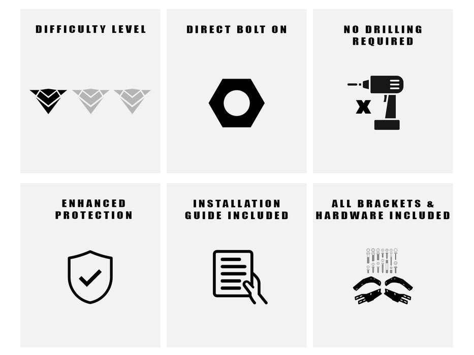 Armordillo USA 8719923 2019-2022 Chevrolet Silverado 1500 Rayden Bull Bar - Matte Black - Truck Part Superstore