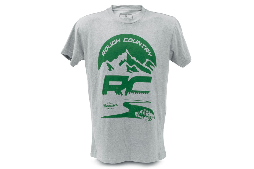 Rough Country 84093LG Rough Country T-Shirt - RC Mountains - Gray - LG - Truck Part Superstore