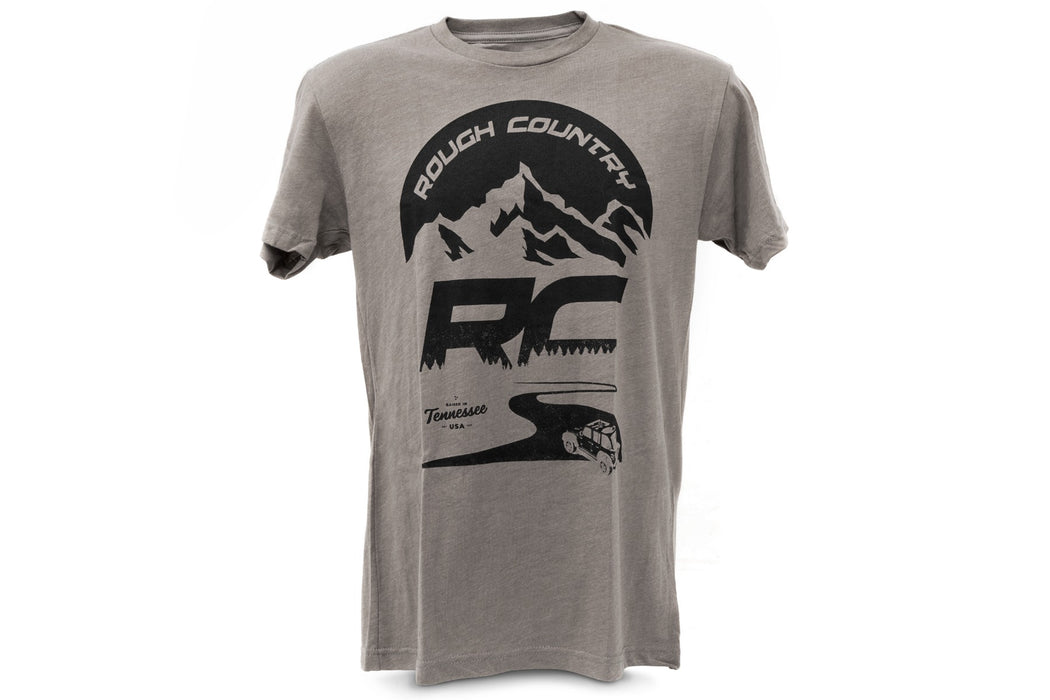 Rough Country 84095SM Rough Country T-Shirt - RC Mountains - Warm Gray - SM - Truck Part Superstore