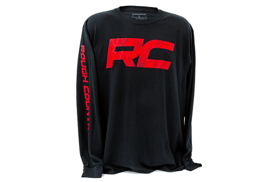 Rough Country 840992XL Rough Country Long Sleeve - RC Tread Sleeve - Black-2 XL - Truck Part Superstore