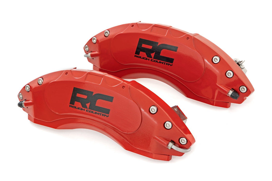 Rough Country 71142A Caliper Cover Red Jeep Gladiator JT/Wrangler 4XE/Wrangler JL (18-23) Rough Country - Truck Part Superstore