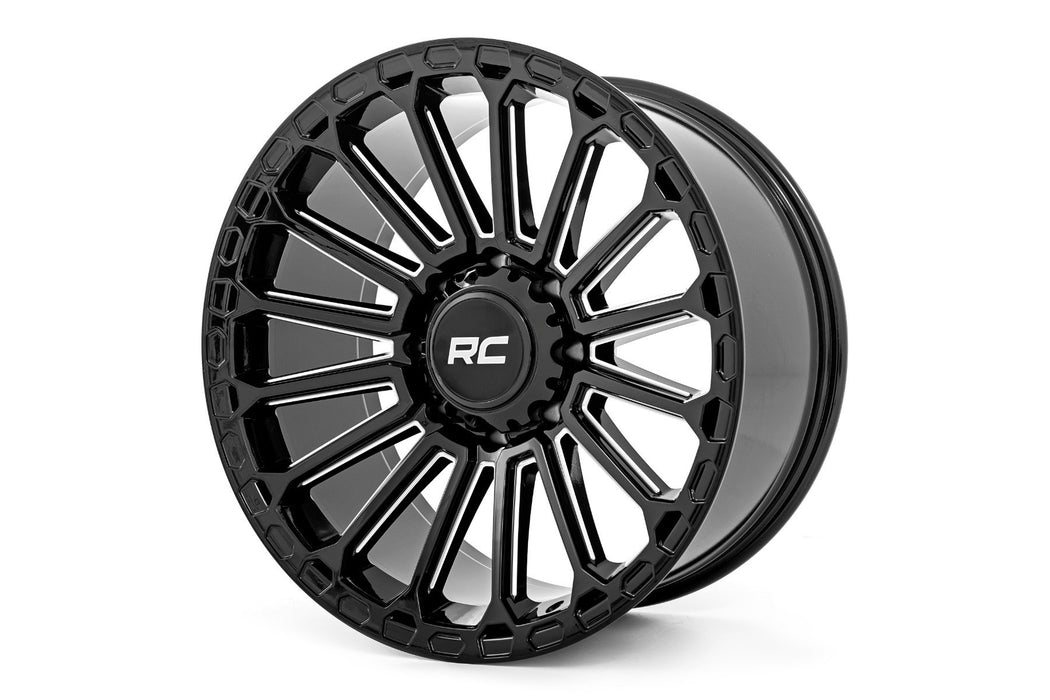 Rough Country 97201006 97 Series Wheel One-Piece Gloss Black 20x10 8x180 -19mm Rough Country - Truck Part Superstore
