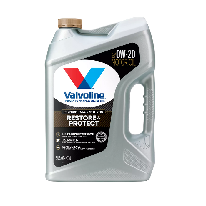 VALVOLINE 904538 0w20 Motor Oil Restore & Protect 5 Quart Bottle